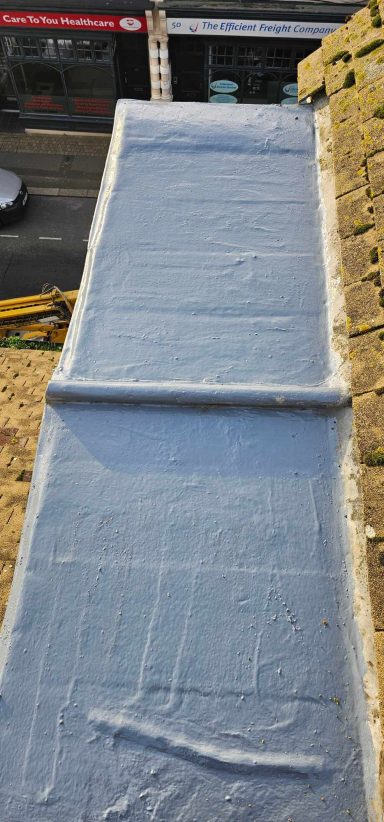 Damaged Lead Roof After